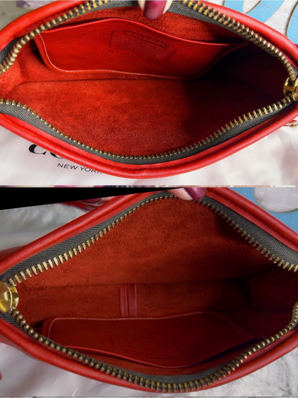 VINTAGE COACH NEW YORK CITY BASIC BAG in RED 9455 - Picture 15 of 16